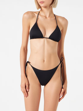 Schwarzer Triangel-Bikini für Damen