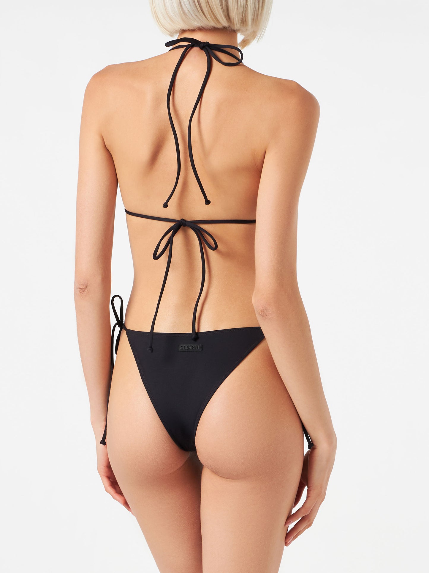 Schwarzer Triangel-Bikini für Damen