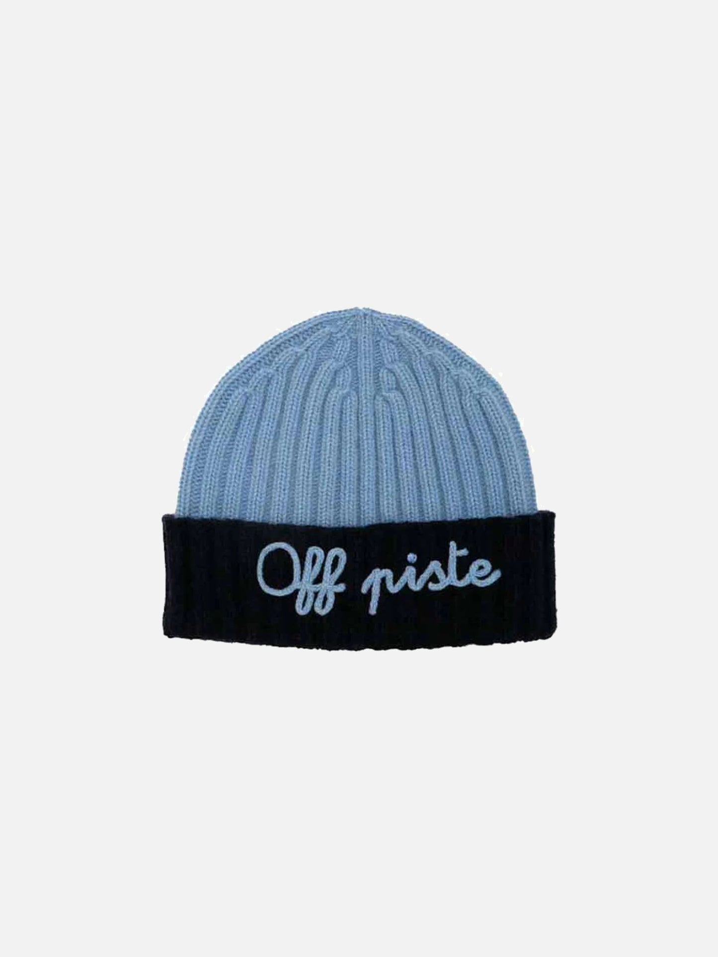 Blended cashmere hat with Off Piste embroidery