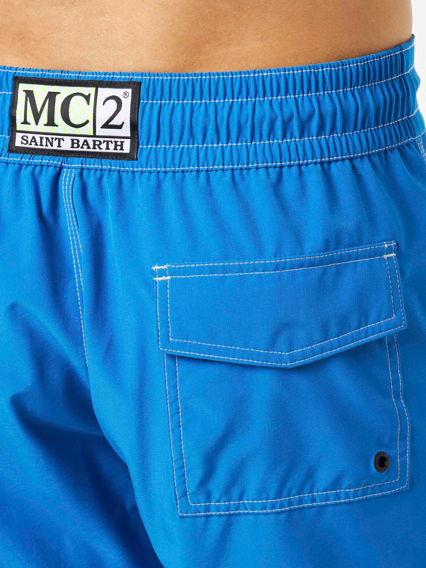 Long stretch bluette Comfort Surf swim shorts - MC2 Saint Barth