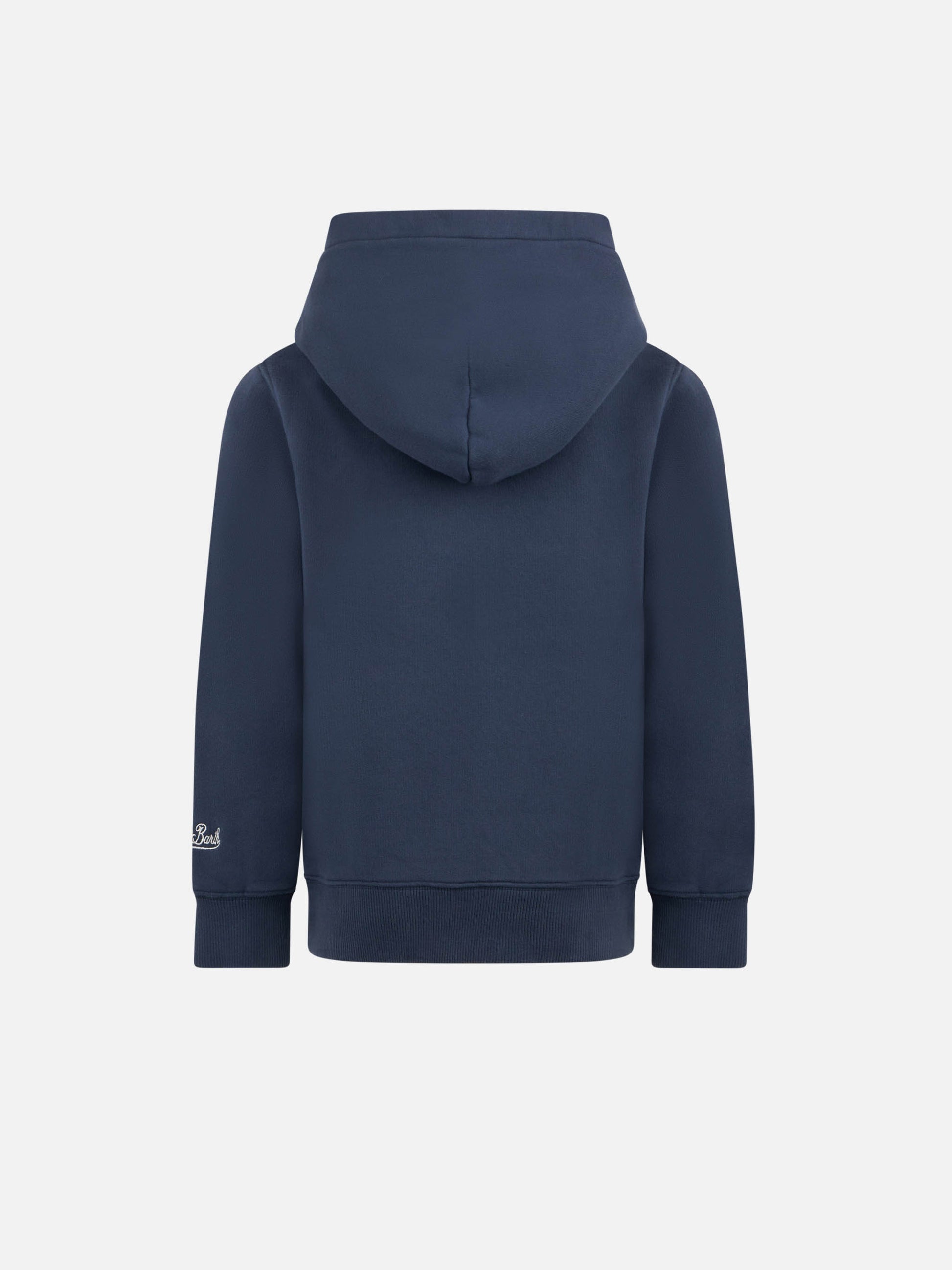 Boy blue hoodie with St. Barth ski club print - MC2 Saint Barth