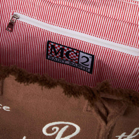 Brown terry Vanity Sponge tote bag - MC2 Saint Barth