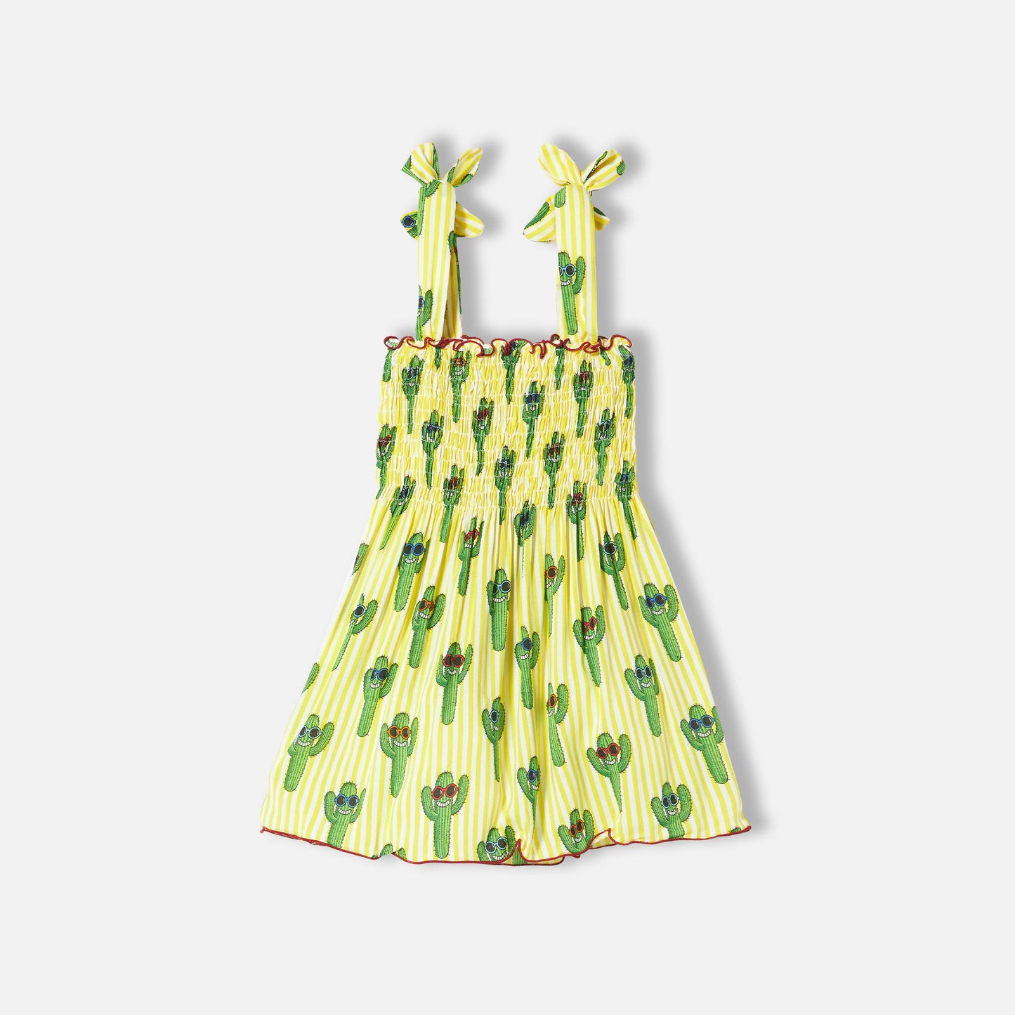 Cotton dress Lola with happy cactus print