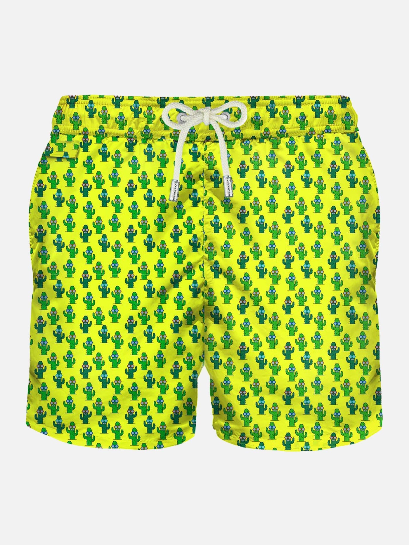 Light fabric man swim shorts cactus print