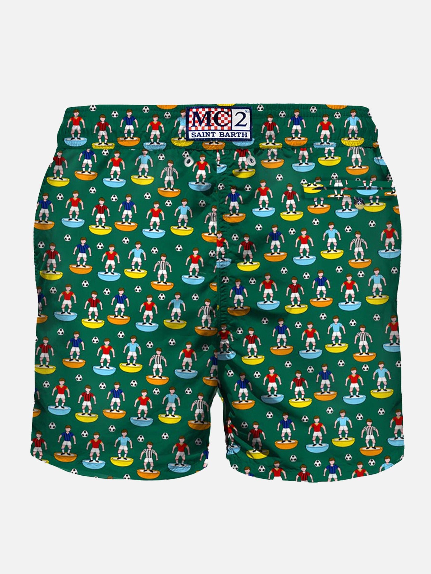 Man swim shorts with soccer print