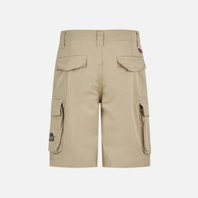 Boy beige cotton cargo shorts - MC2 Saint Barth