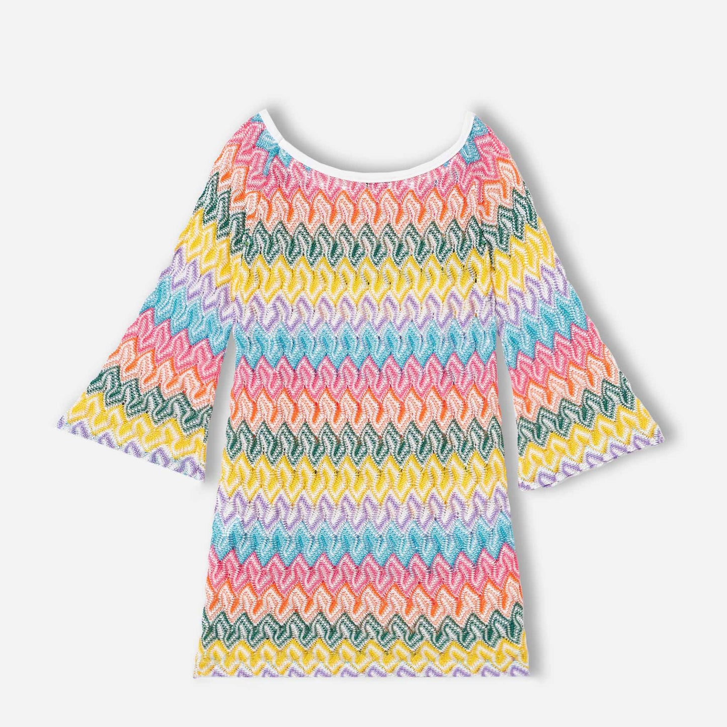 Girls Knit Dress Chevron