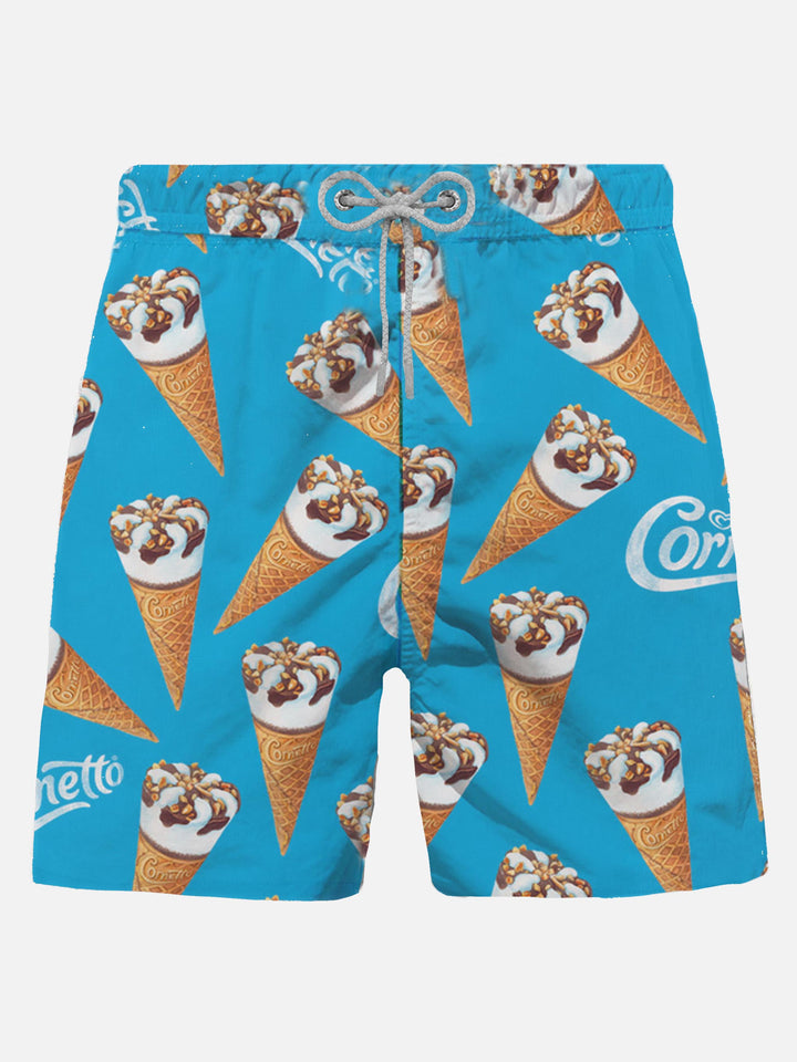 Man classic swim shorts with Algida print | ALGIDA® SPECIAL EDITION - MC2 Saint Barth