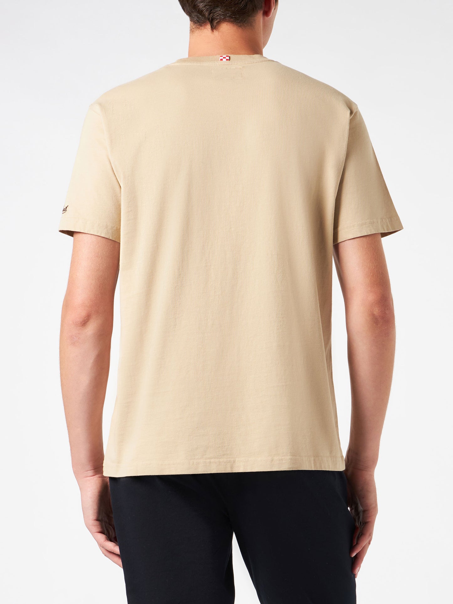 Man heavy cotton t-shirt with St. Barth Countryland print - MC2 Saint Barth