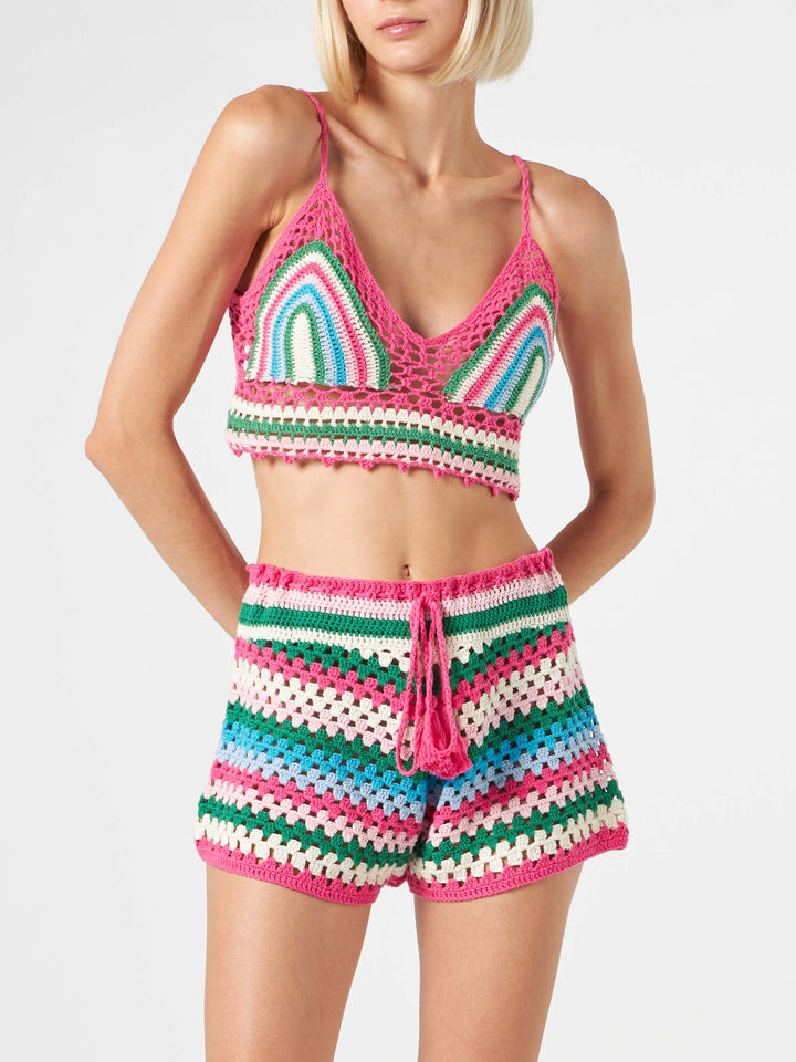 Multicolor crochet top - MC2 Saint Barth