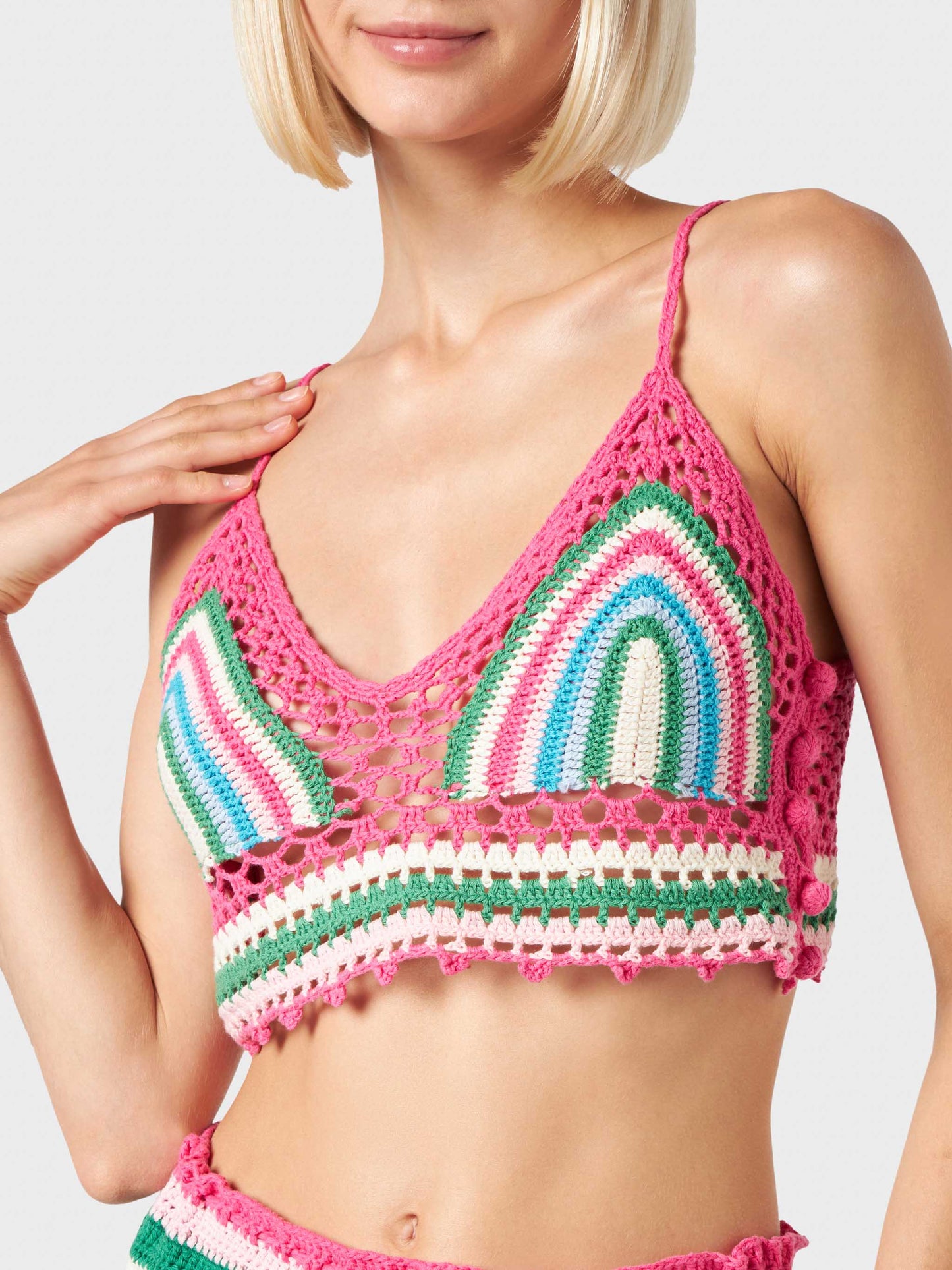Multicolor crochet top - MC2 Saint Barth