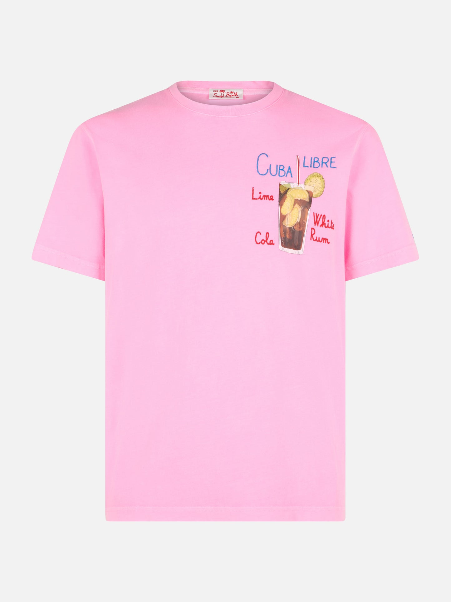 Man cotton t-shirt with Cuba Libre embroidery