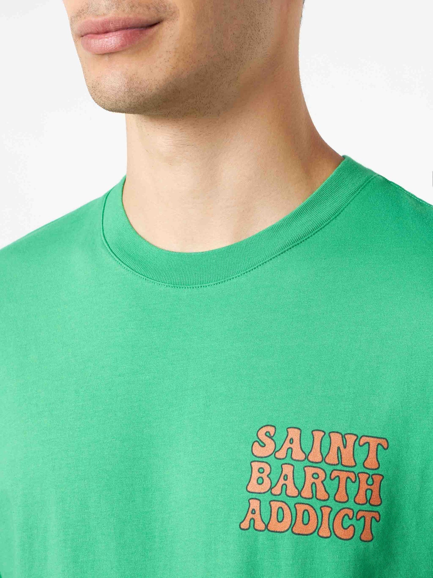 Man cotton t-shirt with Cuba Libre addicted print