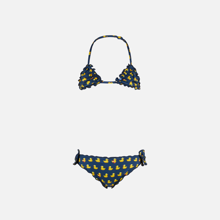 Girl triangle bikini with print - MC2 Saint Barth
