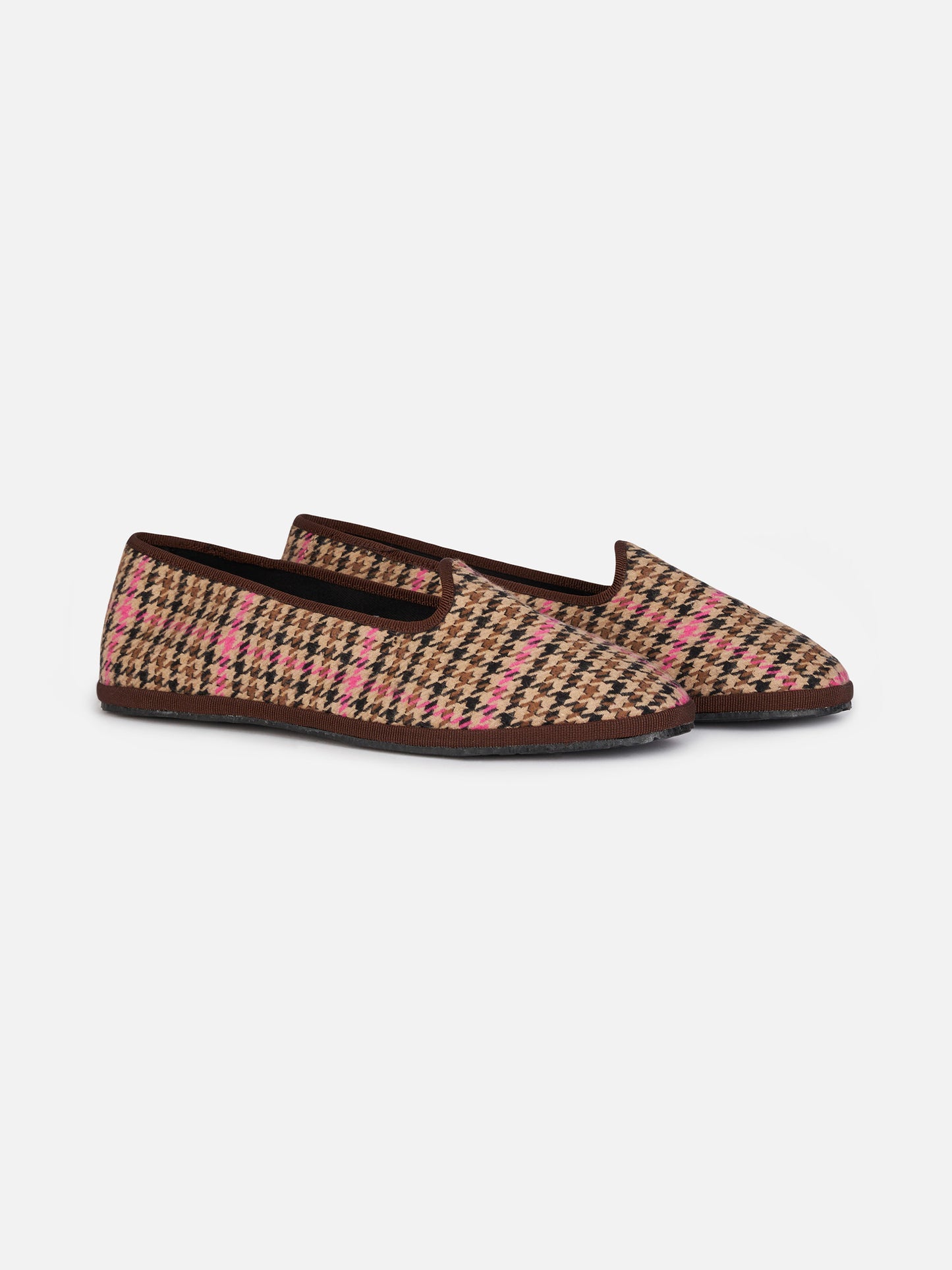 Woman pied de poule slipper loafers | MY CHALOM SPECIAL EDITION - MC2 Saint Barth