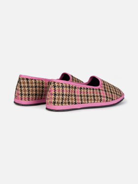 Girl pied de poule slipper loafers | MY CHALOM SPECIAL EDITION - MC2 Saint Barth