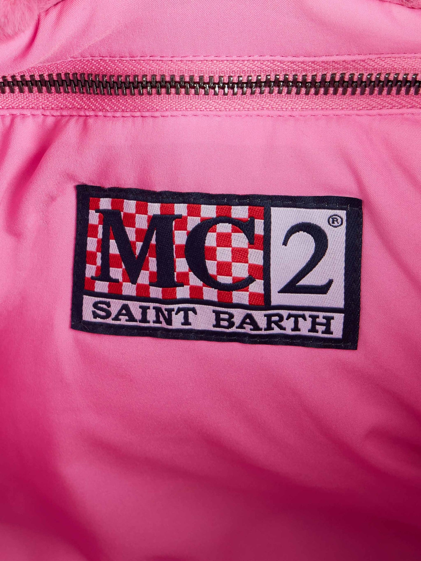 Pelzige, weiche Fuchsia-Handtasche von Colette mit Schultergurt