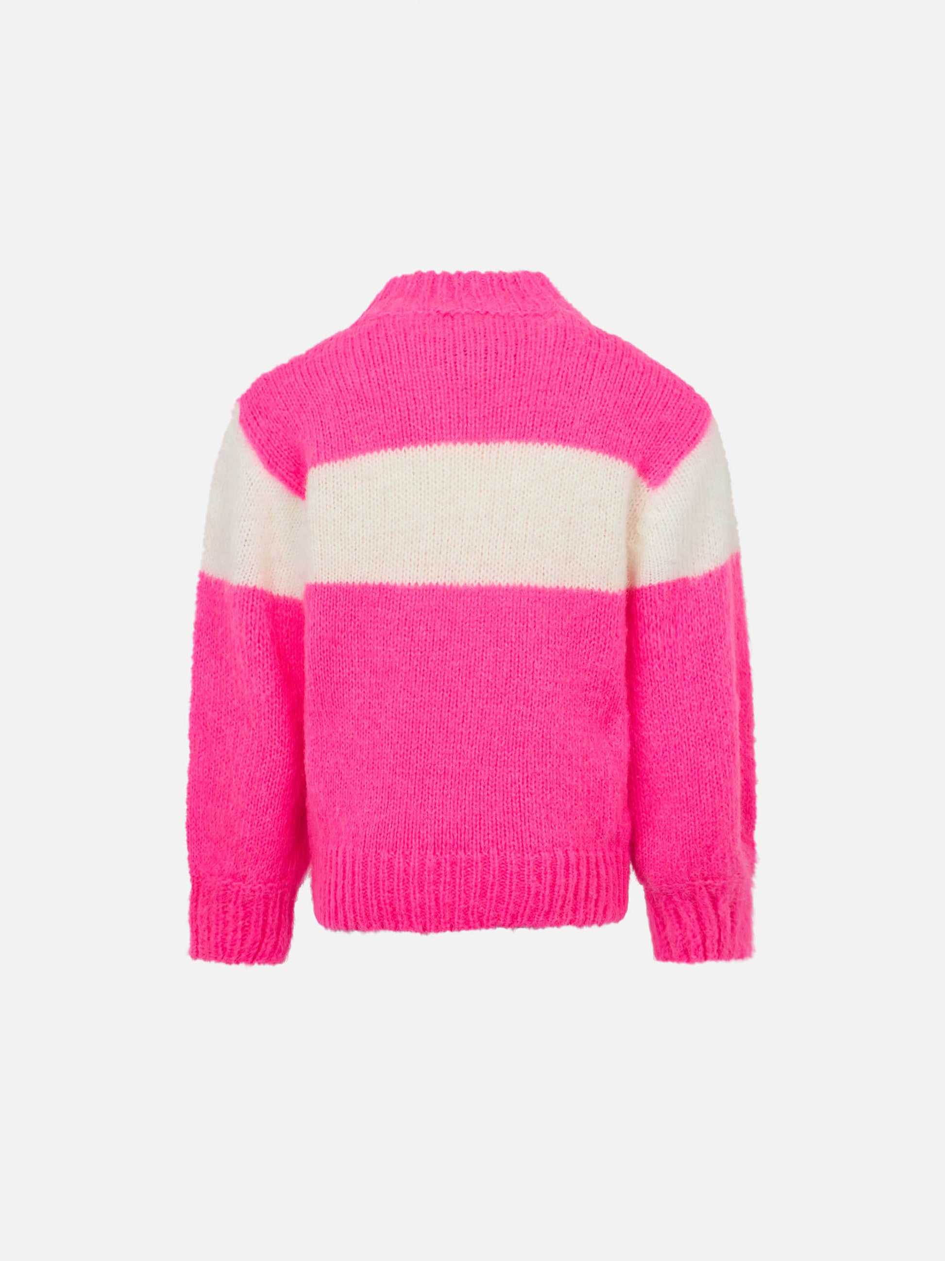 Girl boxy shape soft sweater with St. Barth jacquard - MC2 Saint Barth