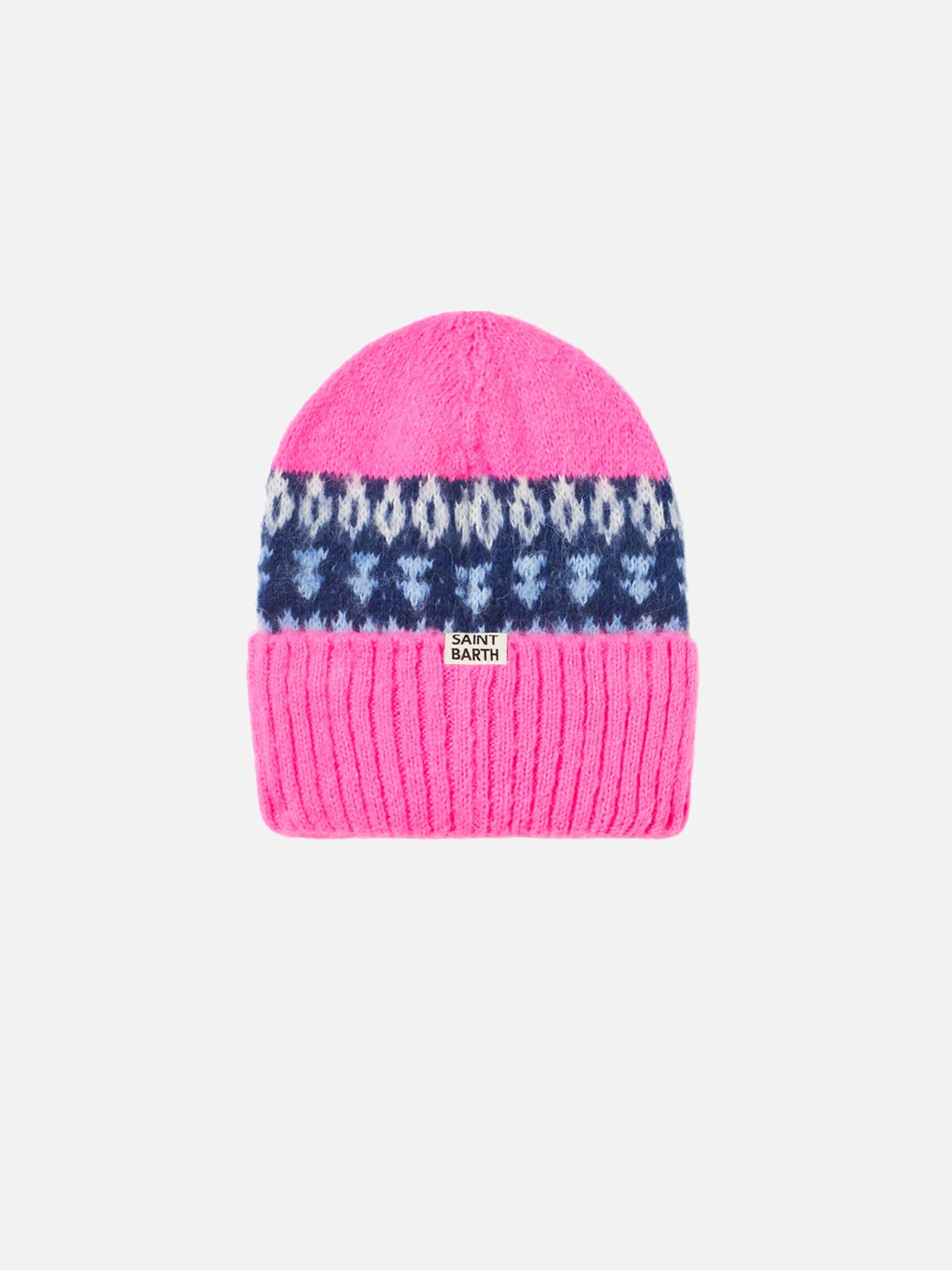 Girl soft beanie with nordic jacquard - MC2 Saint Barth