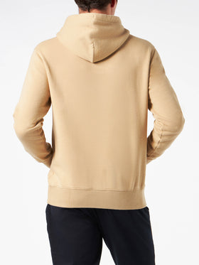 Man beige hoodie with Cortina patch - MC2 Saint Barth