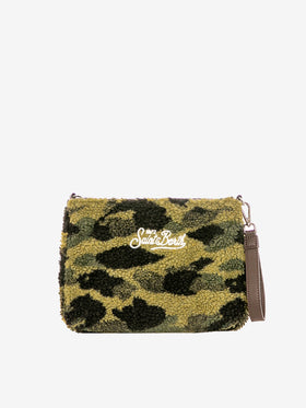 Pouch a tracolla in sherpa mimetico Parisienne