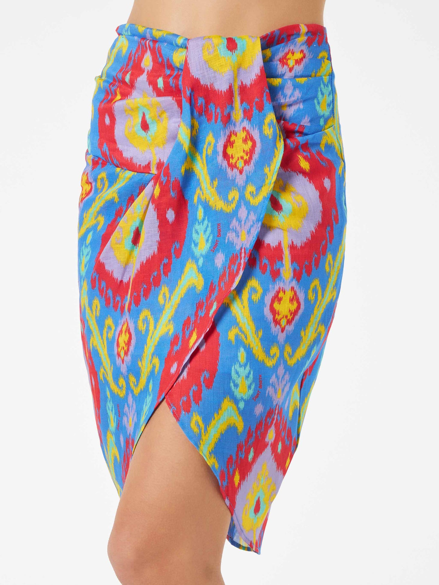 Woman mid skirt Amanda with multicolor print - MC2 Saint Barth