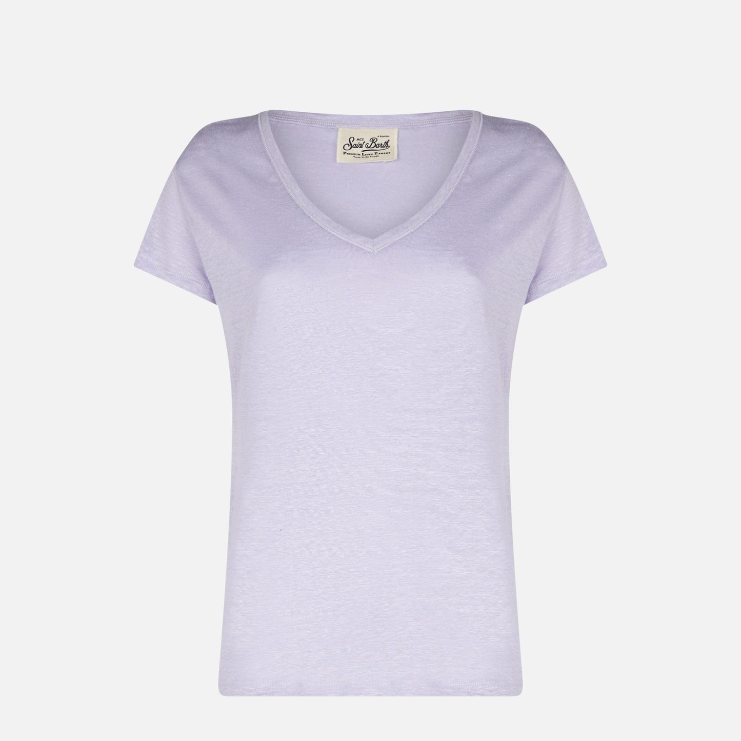 Woman lilac linen t-shirt Eloise