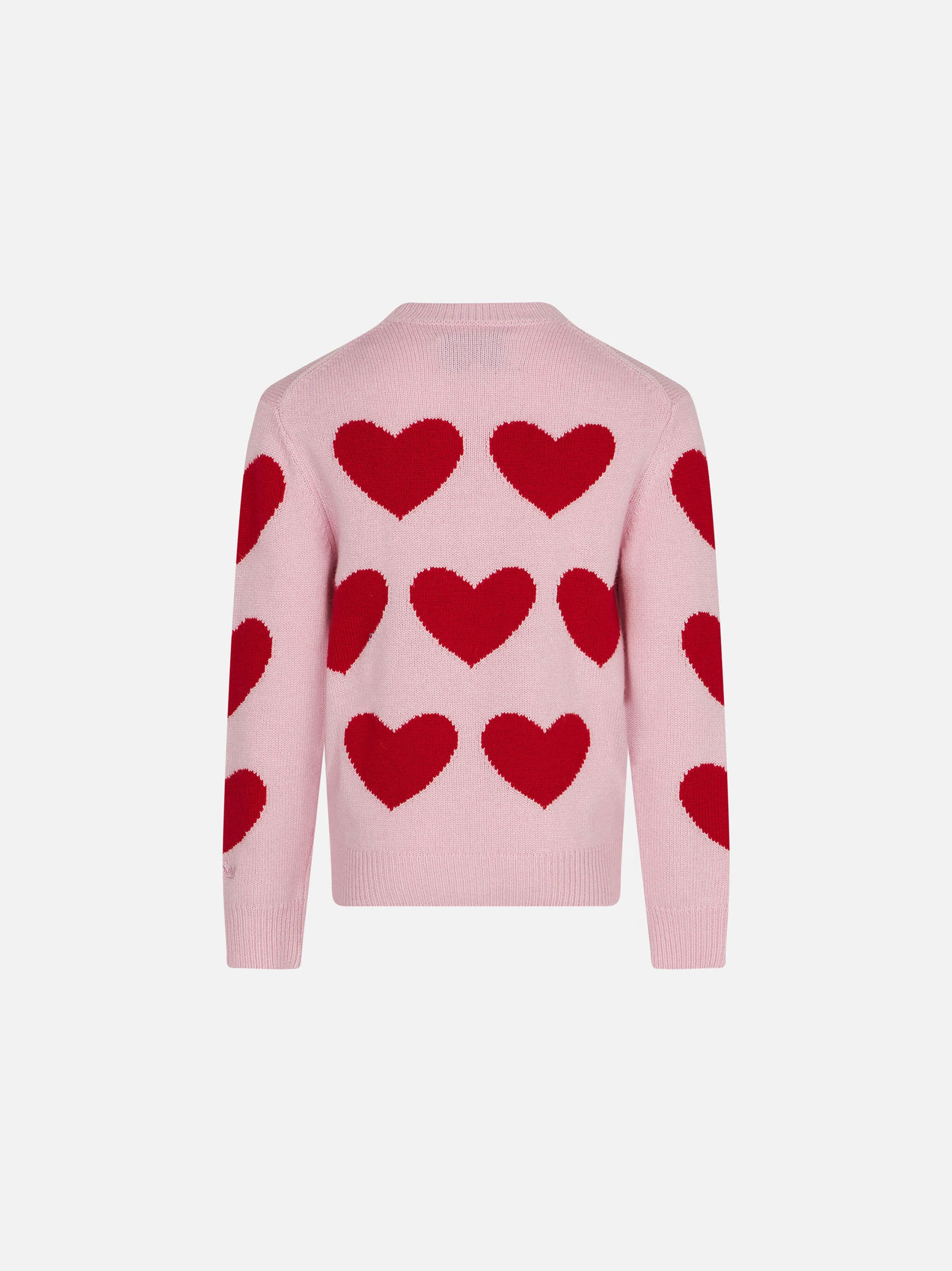Girl sweater with heart print - MC2 Saint Barth