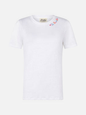 Cotton t-shirt with Love St. Barth embroidery - MC2 Saint Barth