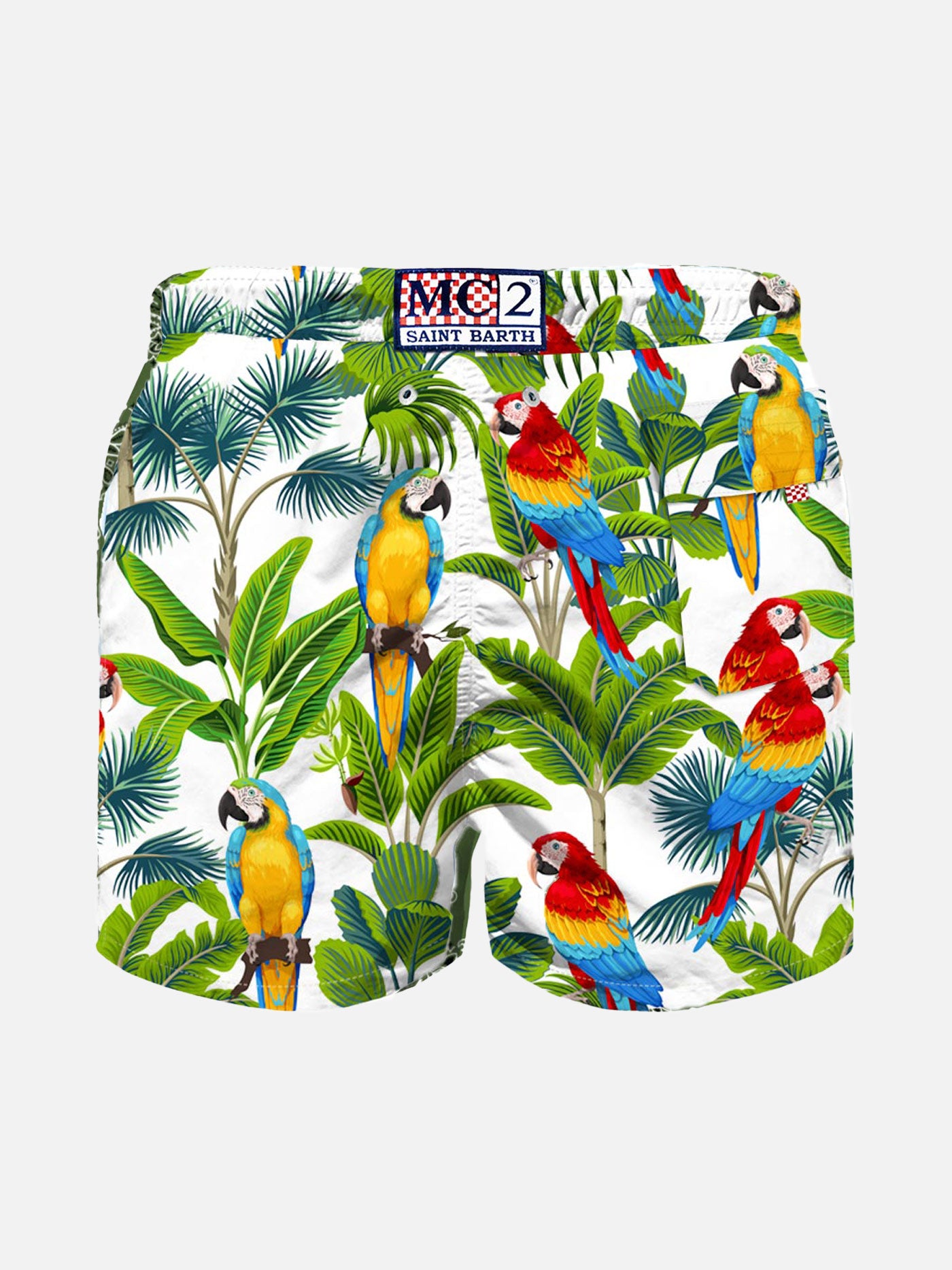 Boy swim shorts with parrots print - MC2 Saint Barth