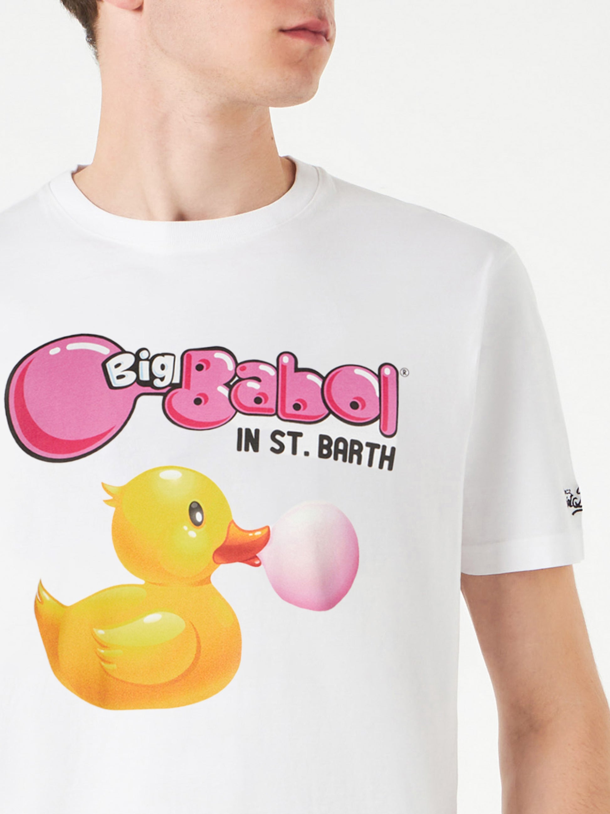 Man cotton t-shirt with ducky Big Babol print | BIG BABOL® SPECIAL EDITION - MC2 Saint Barth