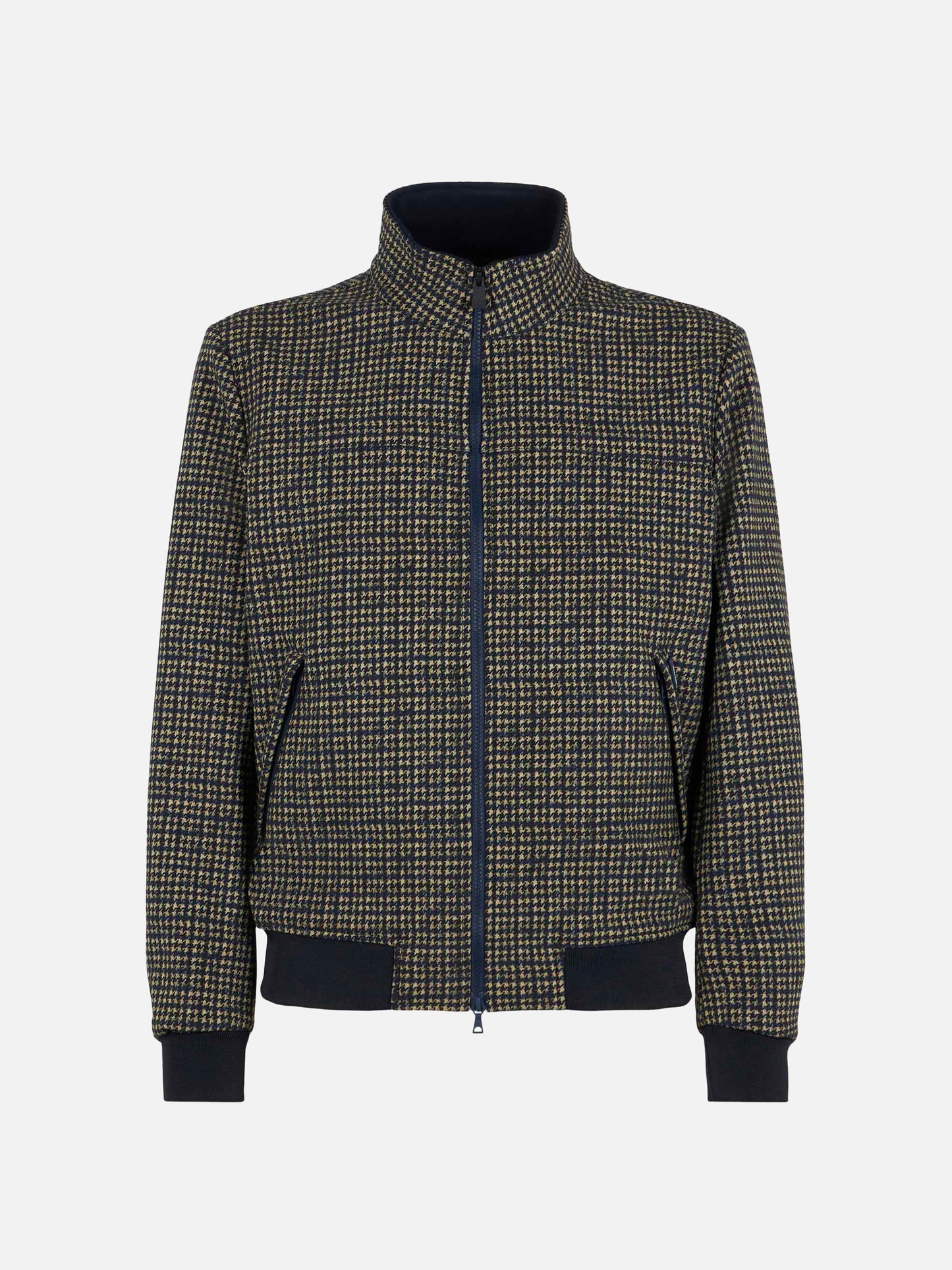 Man mid-weight houndstood bomber jacket Traveler