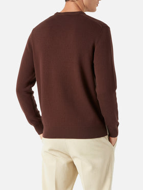 Herrenpullover mit Cortina-Postkarten-Jacquard