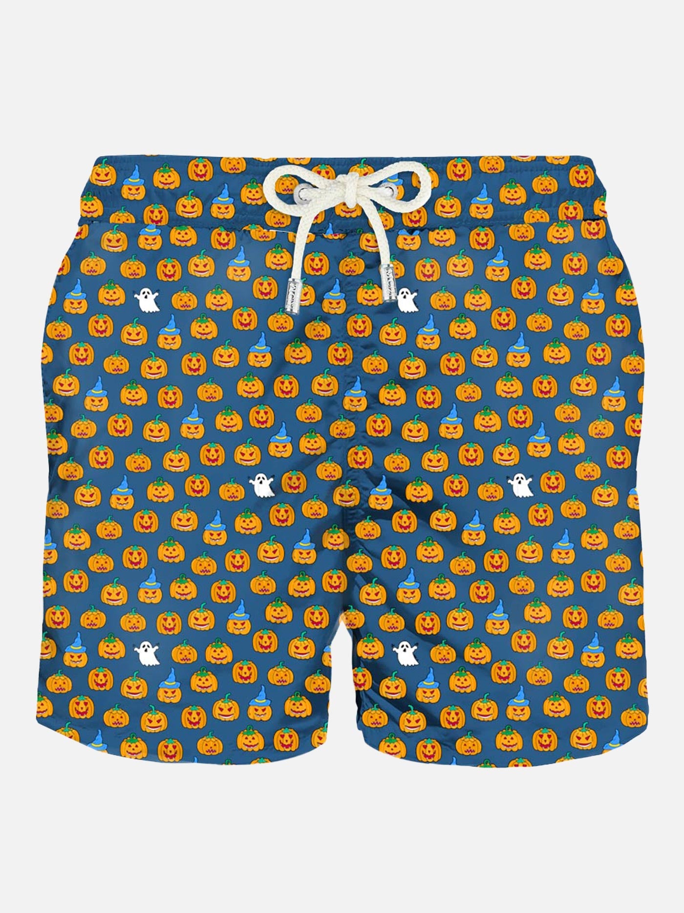 Light fabric man swim shorts Halloween print