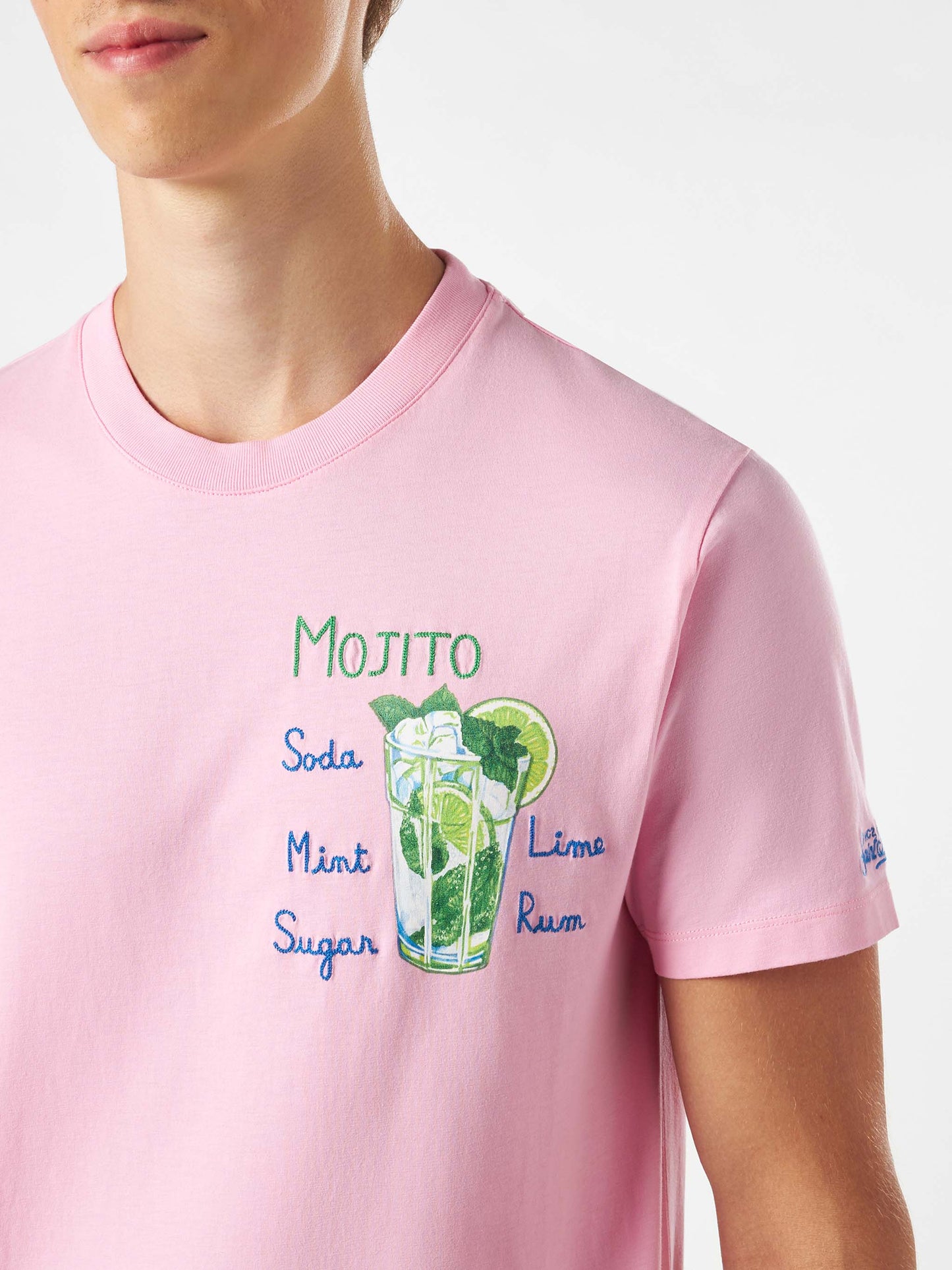 Man cotton t-shirt with Mojito print - MC2 Saint Barth