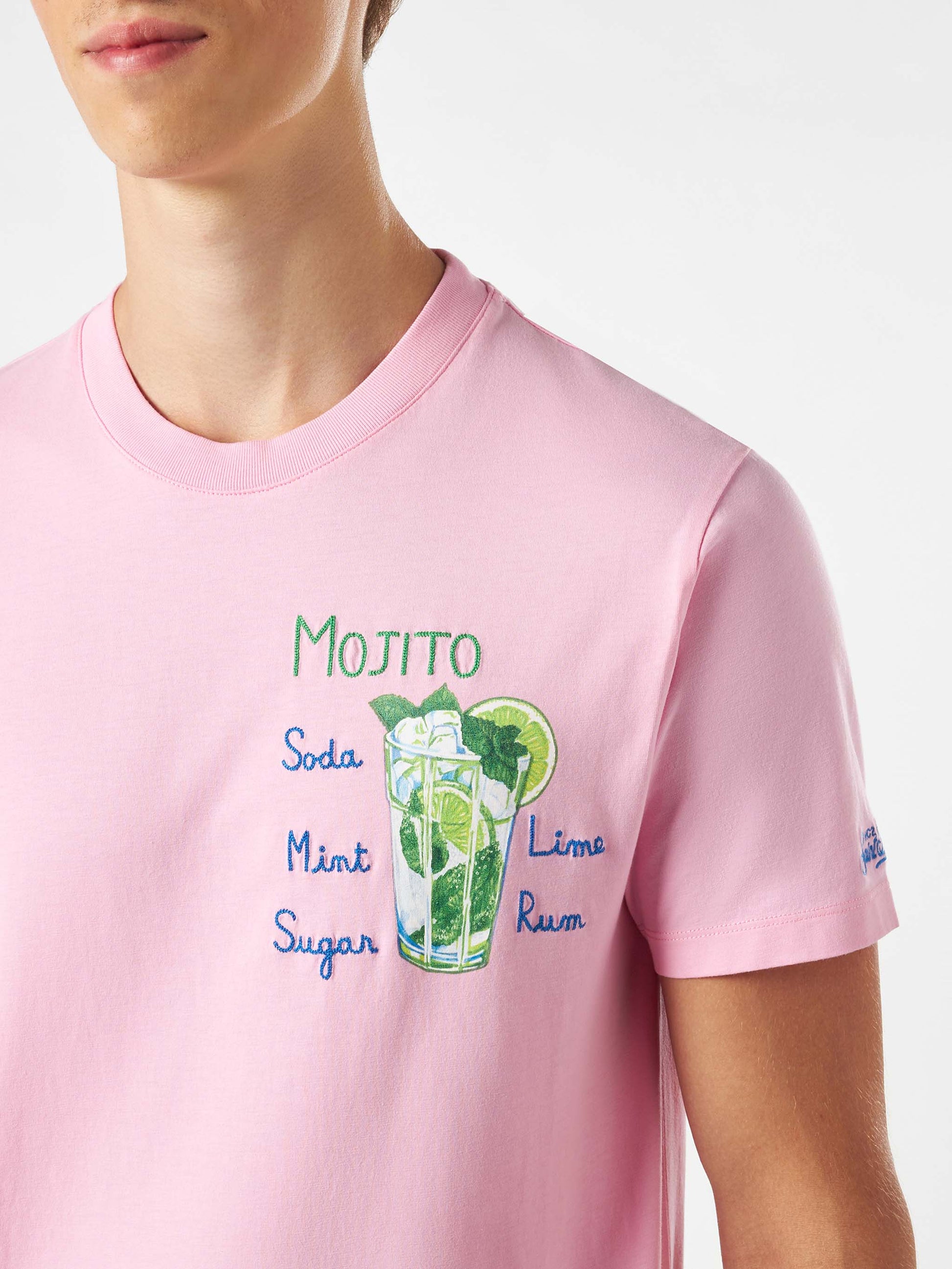 Man cotton t-shirt with Mojito print - MC2 Saint Barth