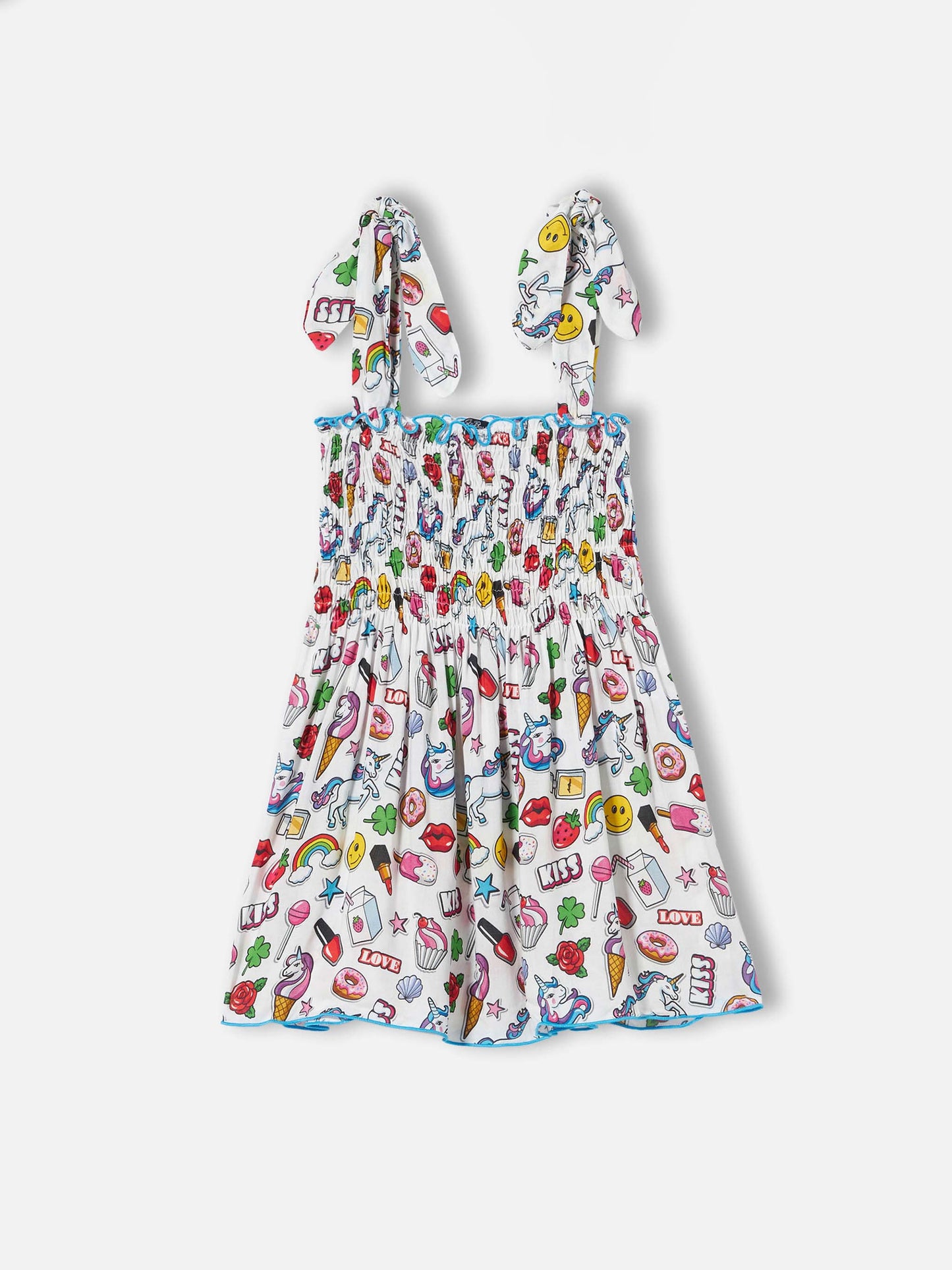 Cotton dress Lola with magic pop print