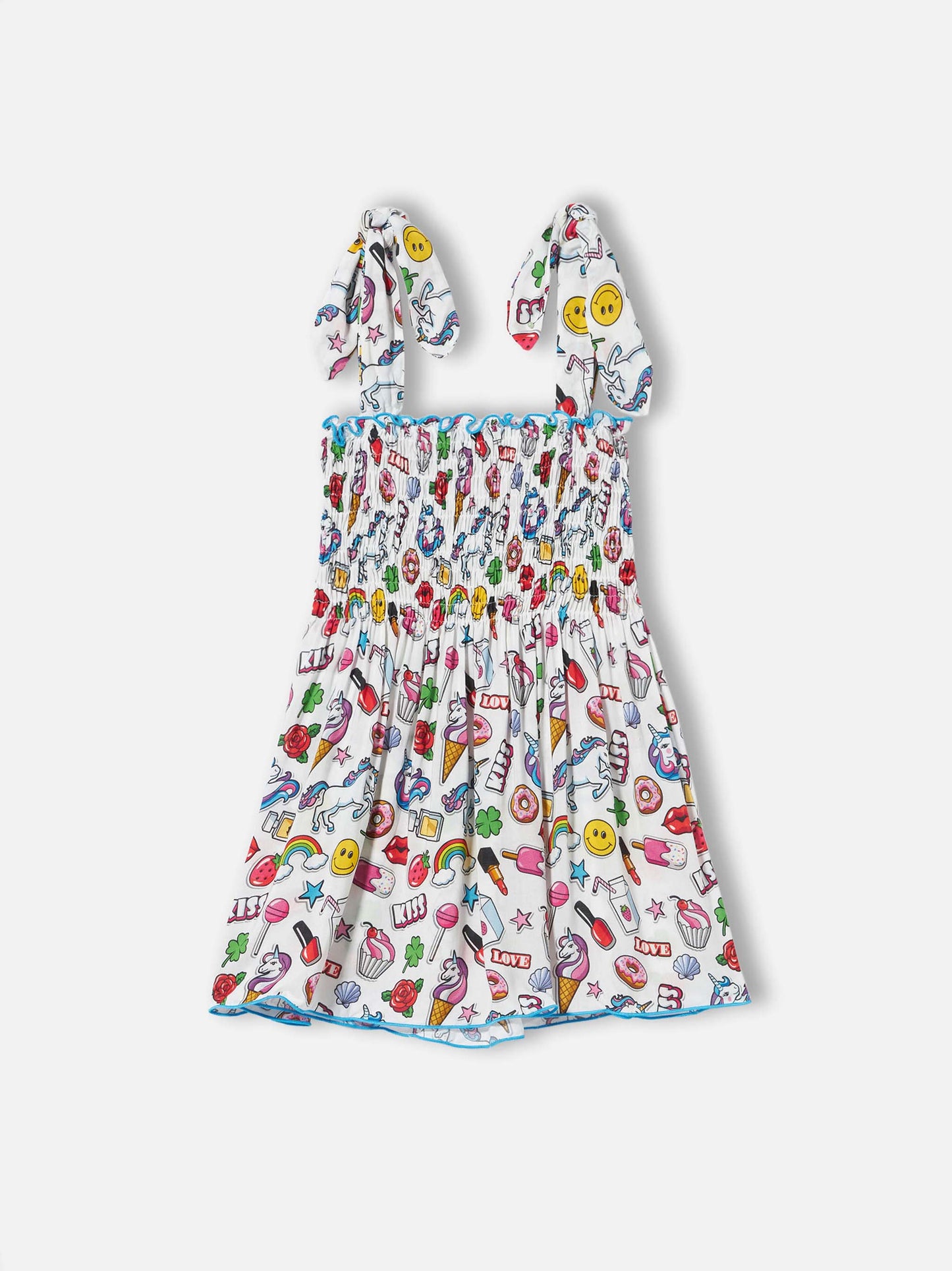 Cotton dress Lola with magic pop print