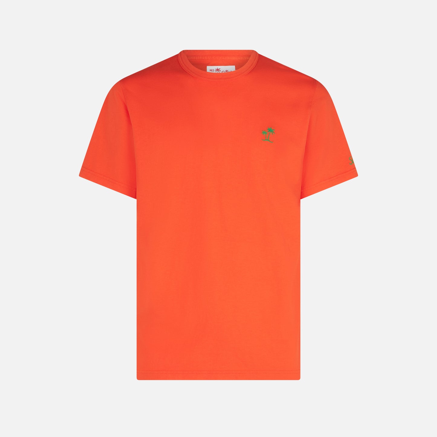 Man orange cotton t-shirt - MC2 Saint Barth