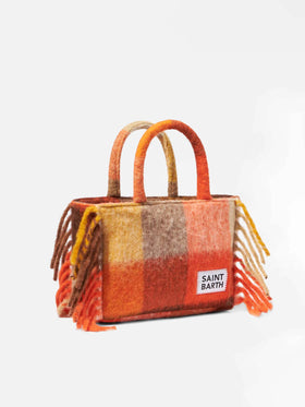 Colette handbag with multicolor check and fringes - MC2 Saint Barth