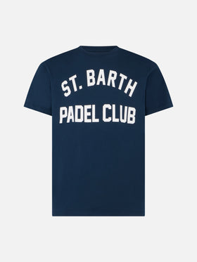 Man cotton vintage treatment t-shirt with St. Barth Padel Club print - MC2 Saint Barth