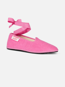 Woman pink terry slipper loafer | MY CHALOM SPECIAL EDITION - MC2 Saint Barth