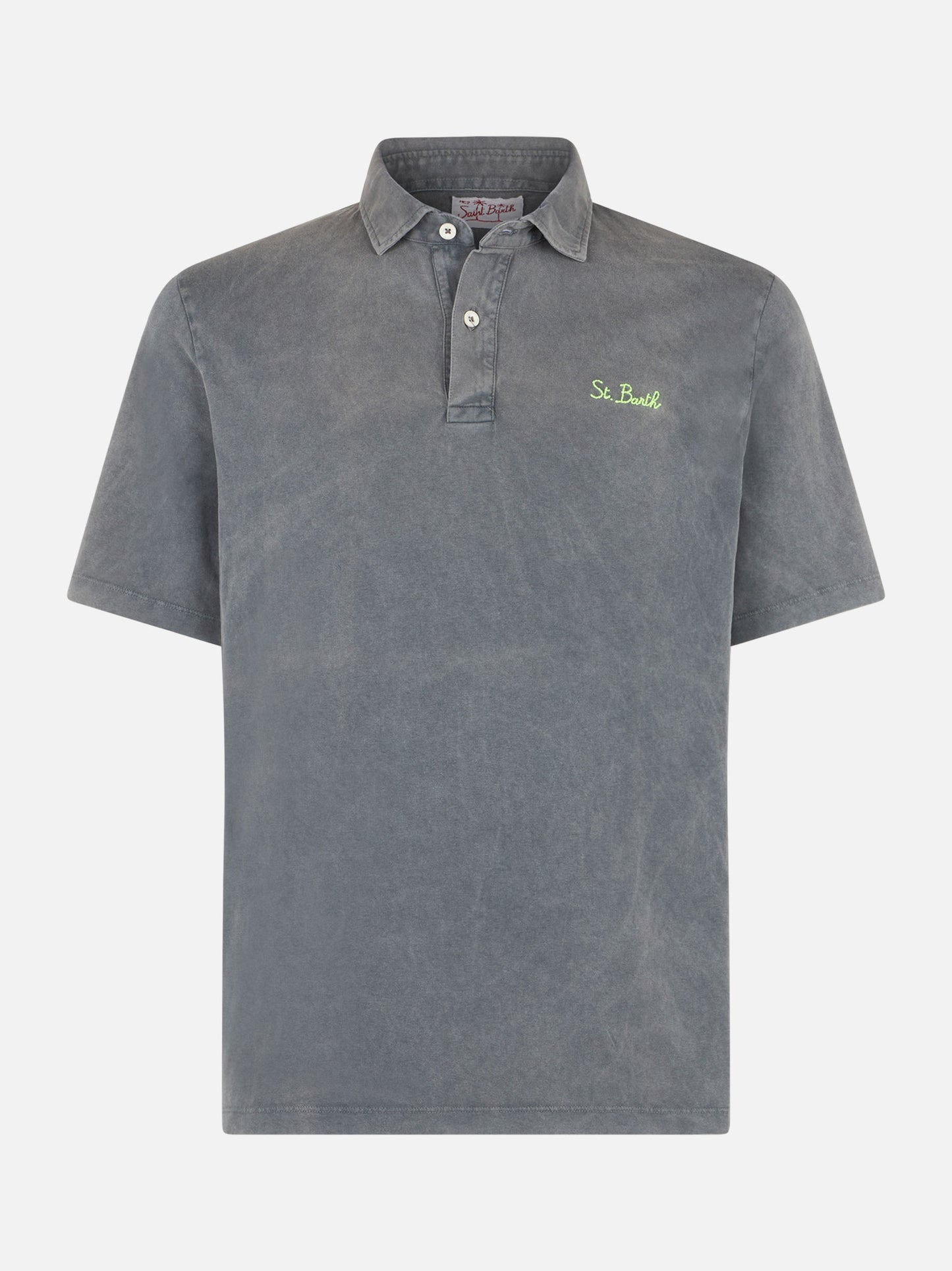 Man grey polo shirt with embroidery - MC2 Saint Barth