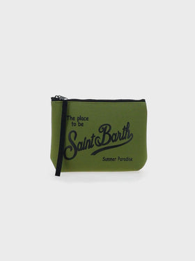 Pochette Aline in scuba verde militare