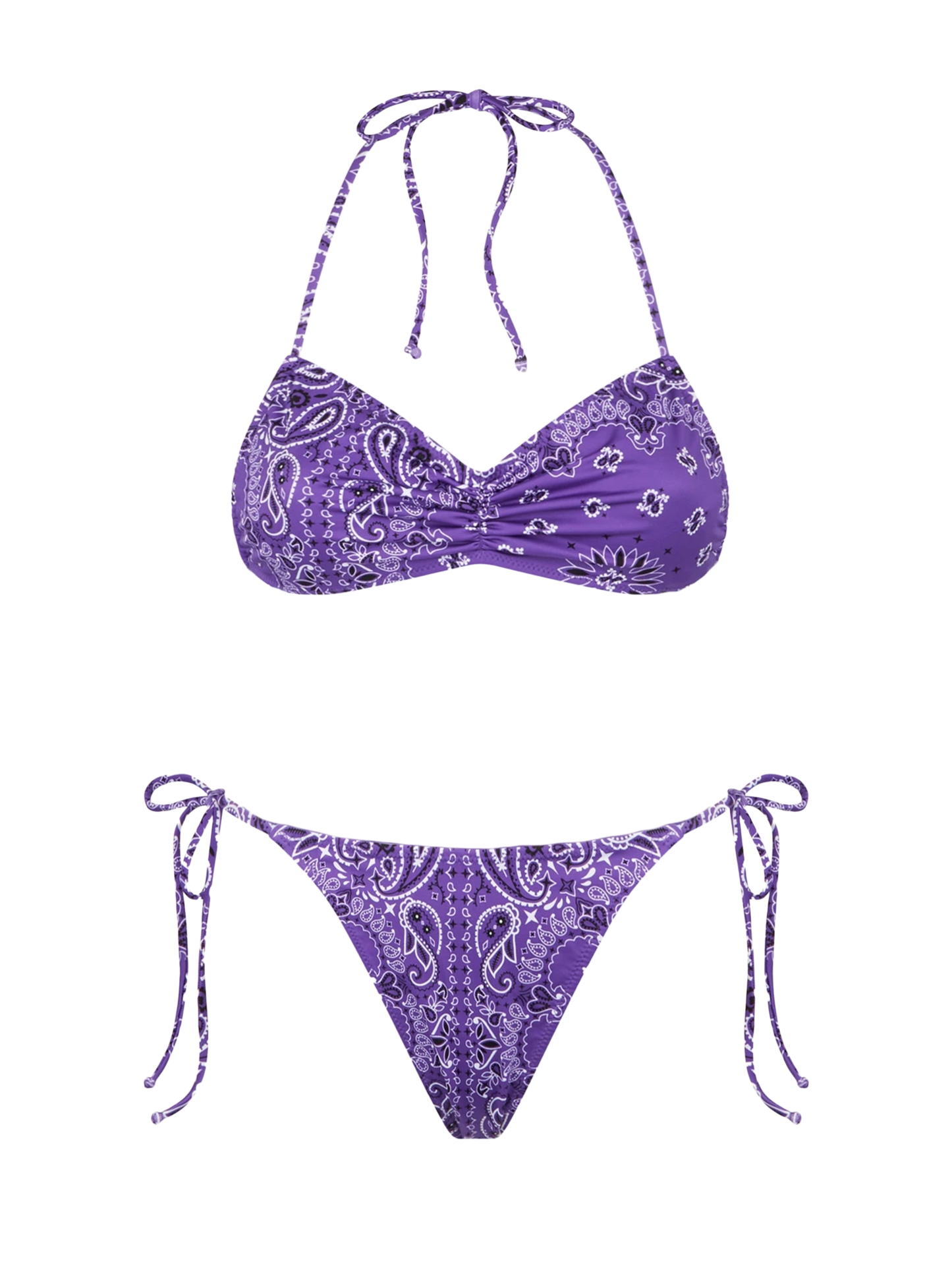 Bandeau-Bikini für Damen mit Bandana-Print