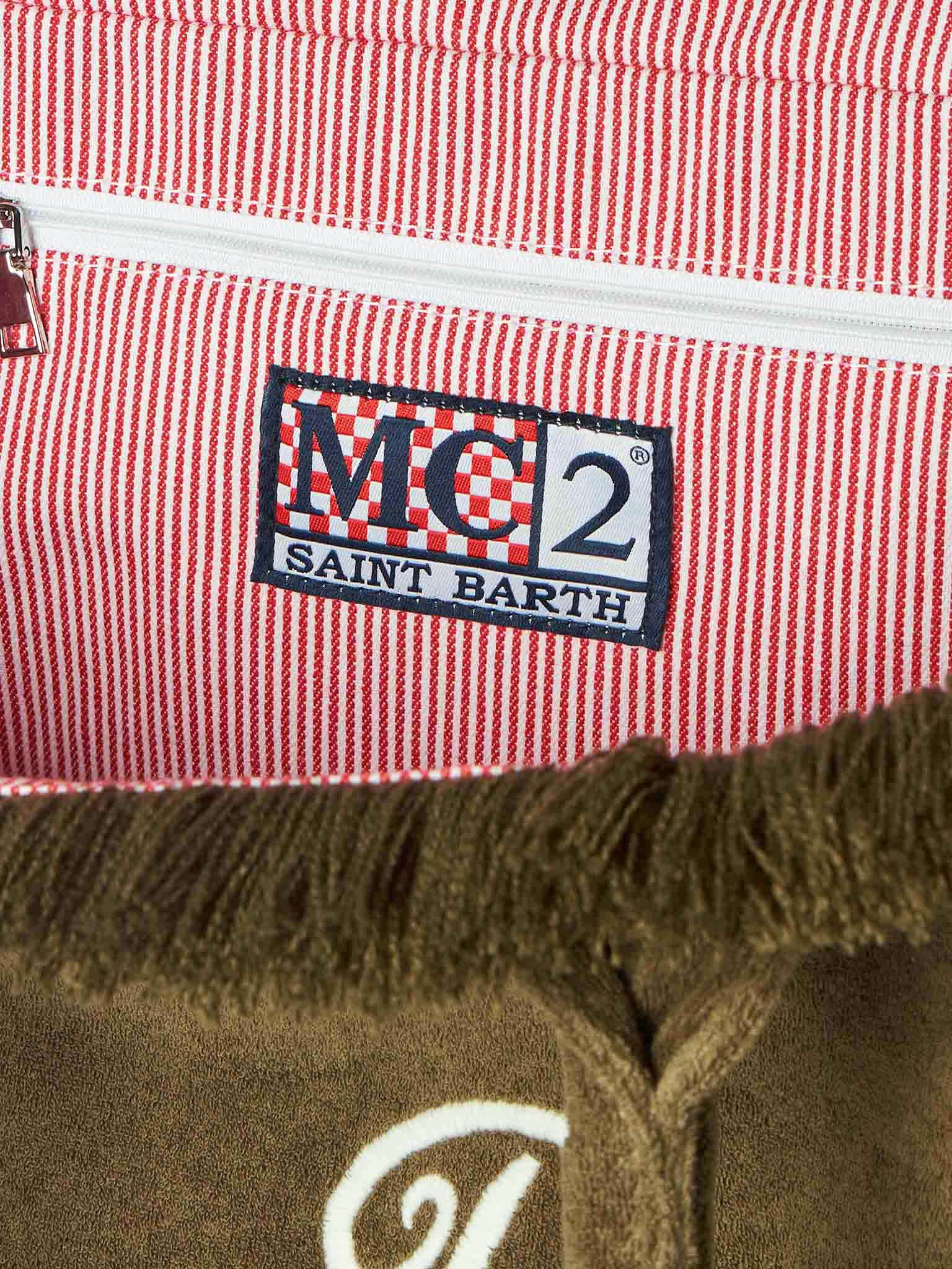 Vanity military green terry shoulder bag - MC2 Saint Barth