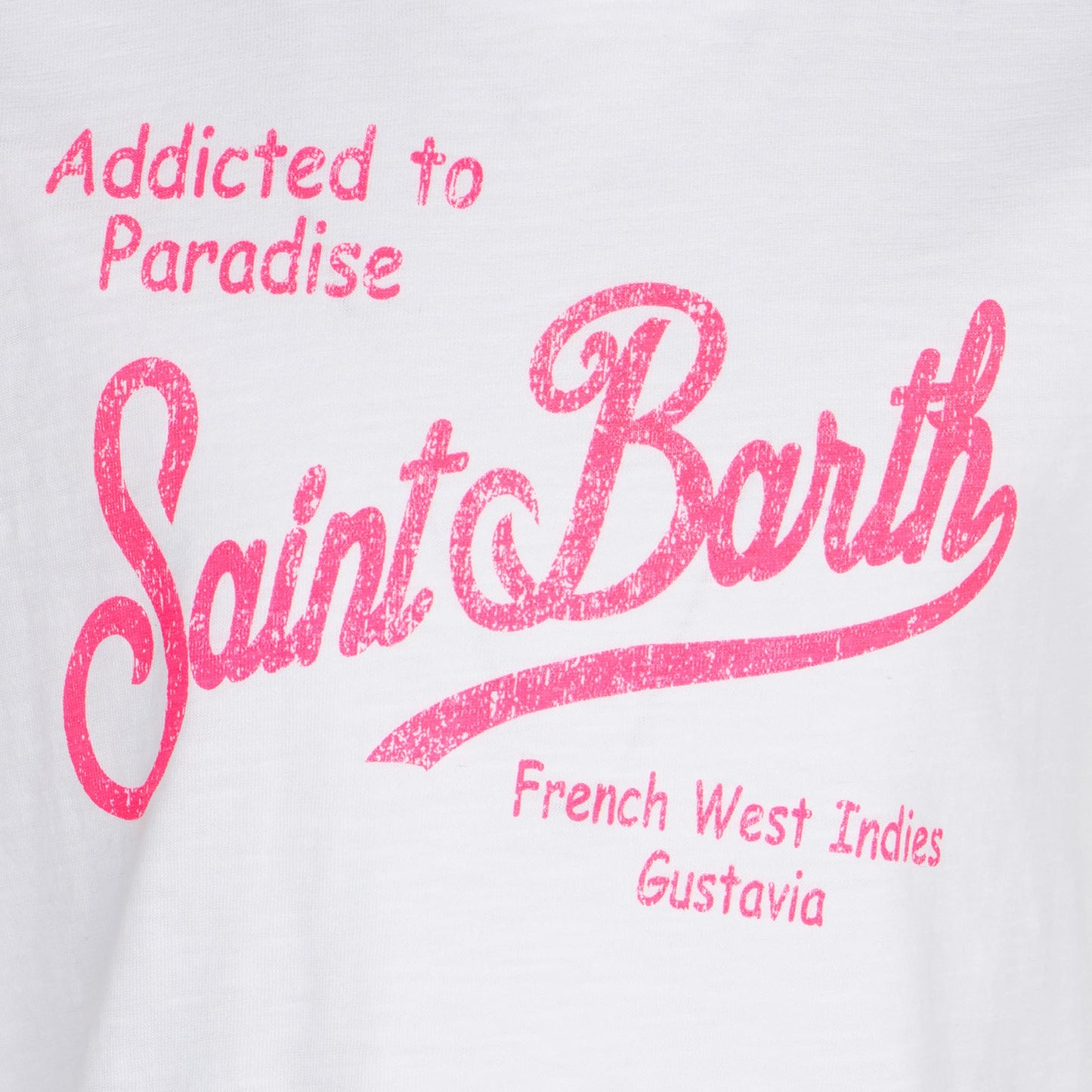 Girl cotton t-shirt with Saint Barth print