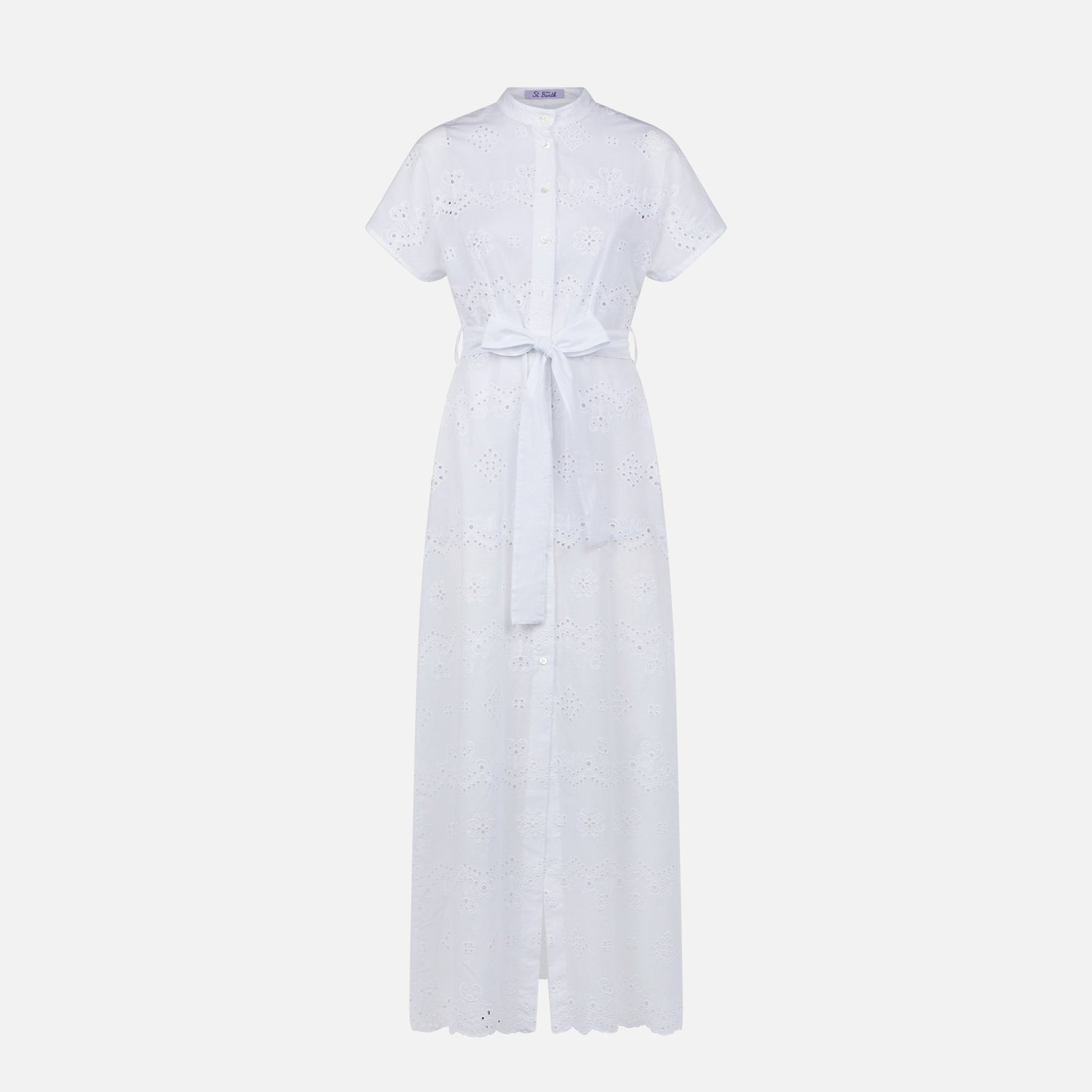 Woman white sangallo dress Keira - MC2 Saint Barth