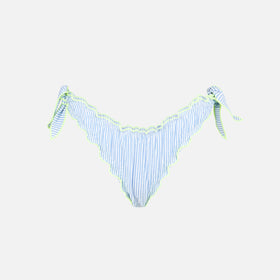 Woman seersucker striped swim briefs - MC2 Saint Barth