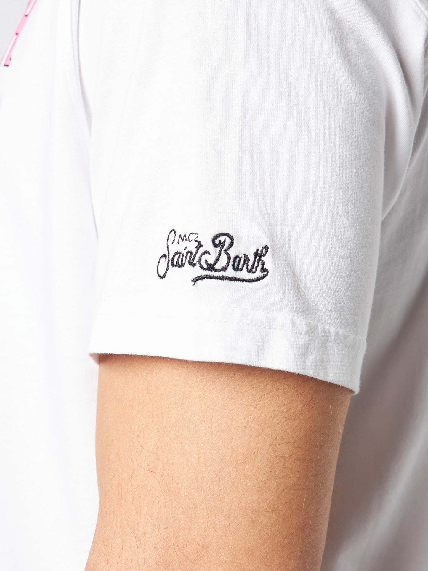 Herren-T-Shirt aus Baumwolle mit St.Barth Airlines-Aufdruck